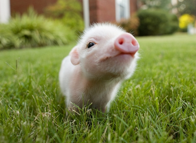 Piglet in the grass